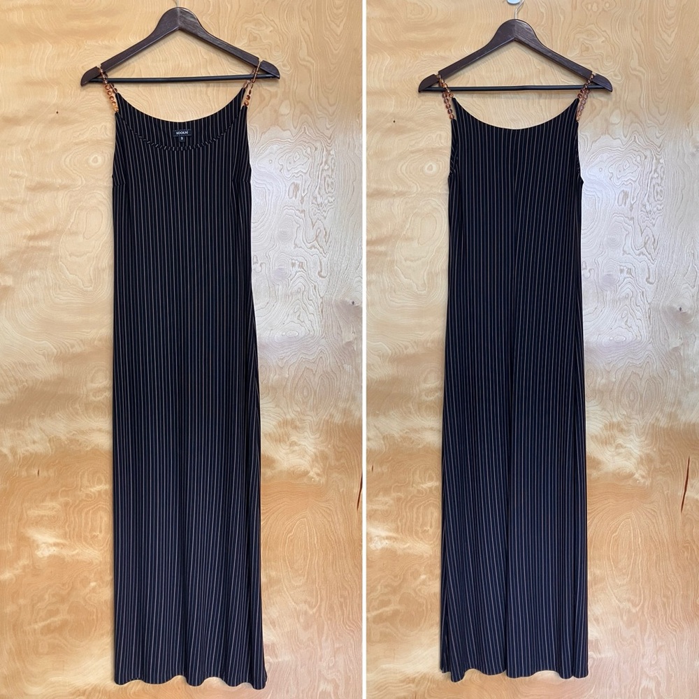 Kookai Striped Spaghetti Strap Maxi Dress